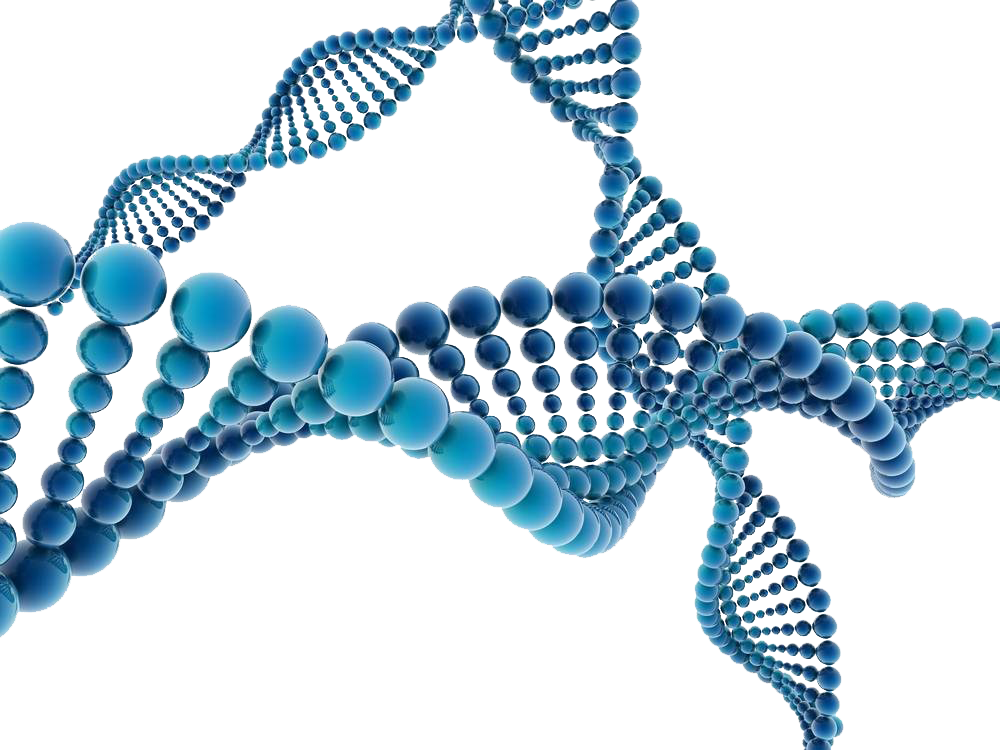 Blue DNA double-helix illustration